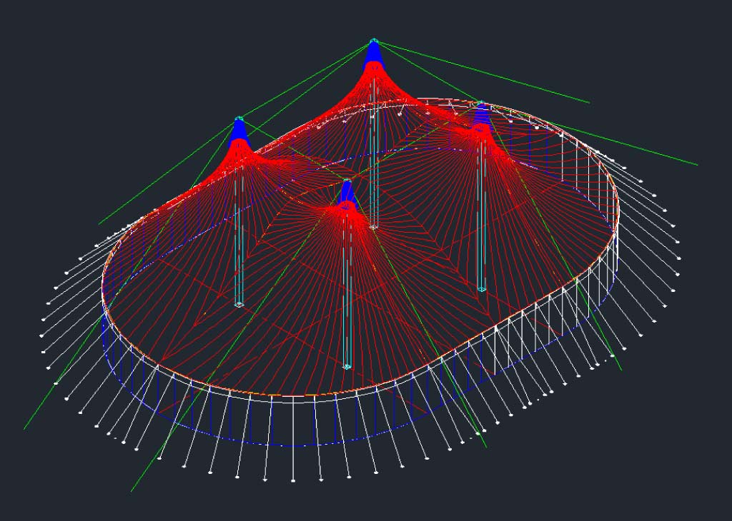 plan technique d'un chapiteau de cirque